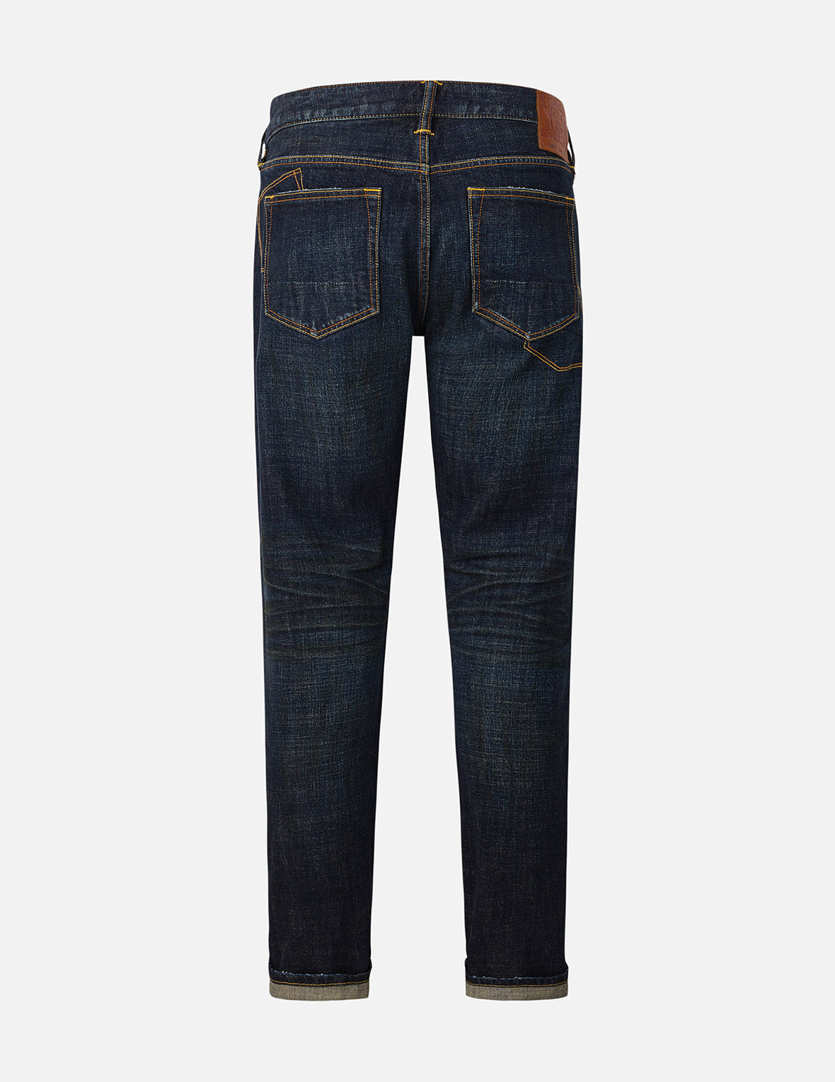 Multi-pocket Dark-toned Washed Slim Fit Jeans #2010